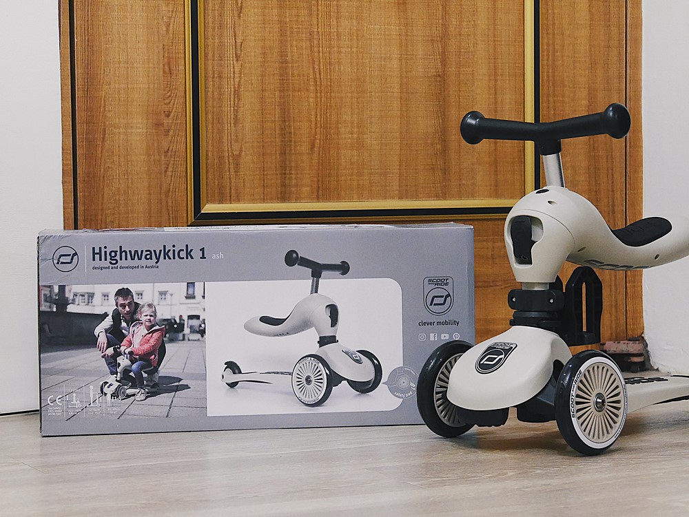 【生活開箱】Scoot & Ride Highwaykick1 二合一滑步車┃一路騎到上小學，質感與功能兼具的奧地利高人氣品牌┃
